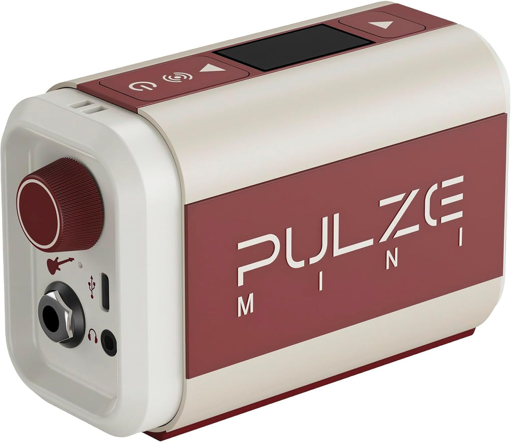 Hotone Pulze Mini Portable Guitar Amp with Bluetooth, 52 Amp Models, 48 Cab Sims, Drum Machine, App Control & Rechargeable Battery – Electric, Bass & Acoustic