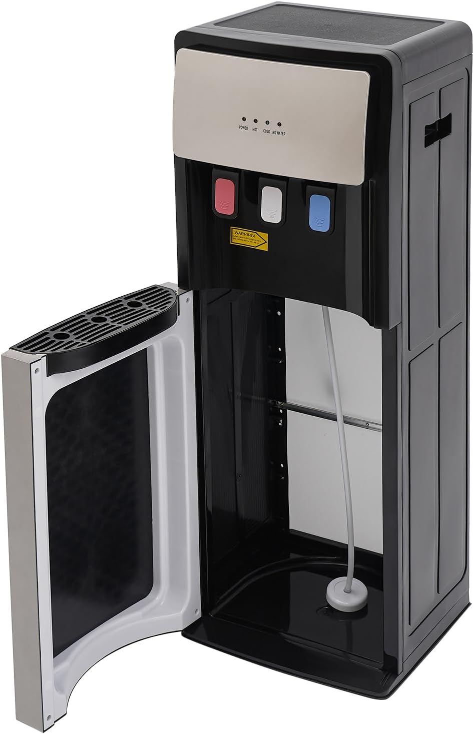 110V Bottom Loading Water Cooler Dispenser, Floor Standing Hot and Cold Water Dispenser with 3-Temperature Settings, Suitable for Home and Office (Silver Grey)