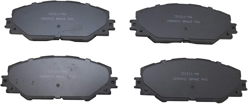 TRQ Front Brake Calipers Ceramic Pads & Rotors Compatible with Vibe tC Corolla Matrix RAV4