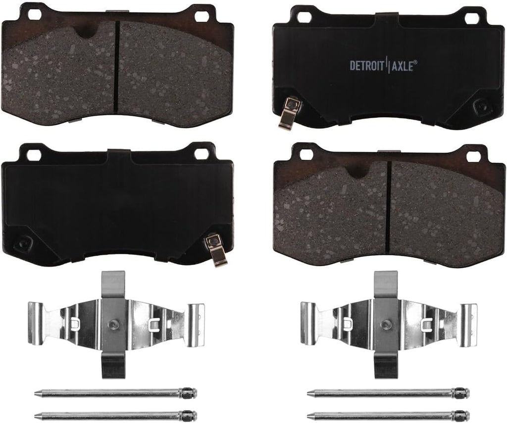 Detroit Axle - 8pc Brake Kit for Chrysler 300 Dodge Challenger Charger Magnum, Disc Brake Rotors Ceramic Brake Pads Replacement: 14.17' inch Front and 13.78' inch Rear Rotors