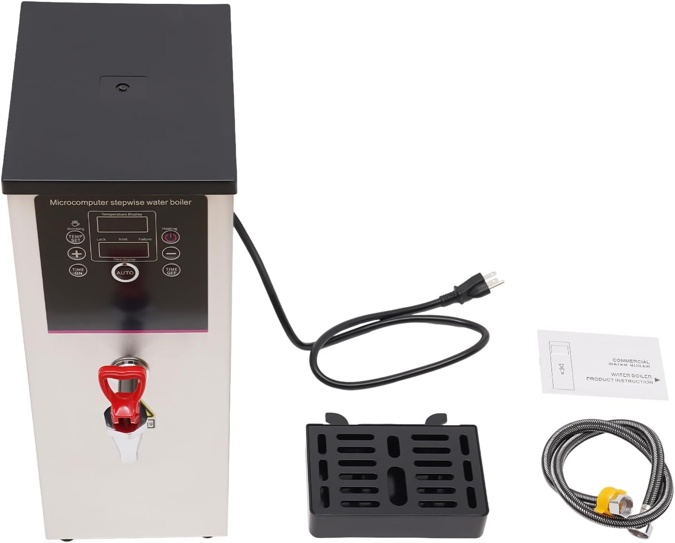 Water Boiler Eletric Commercial Hot Water Dispenser Countertop 10L Silver Automatic 2500W Rapid Heating for Restaurant, Home, Office & High-Traffic Use