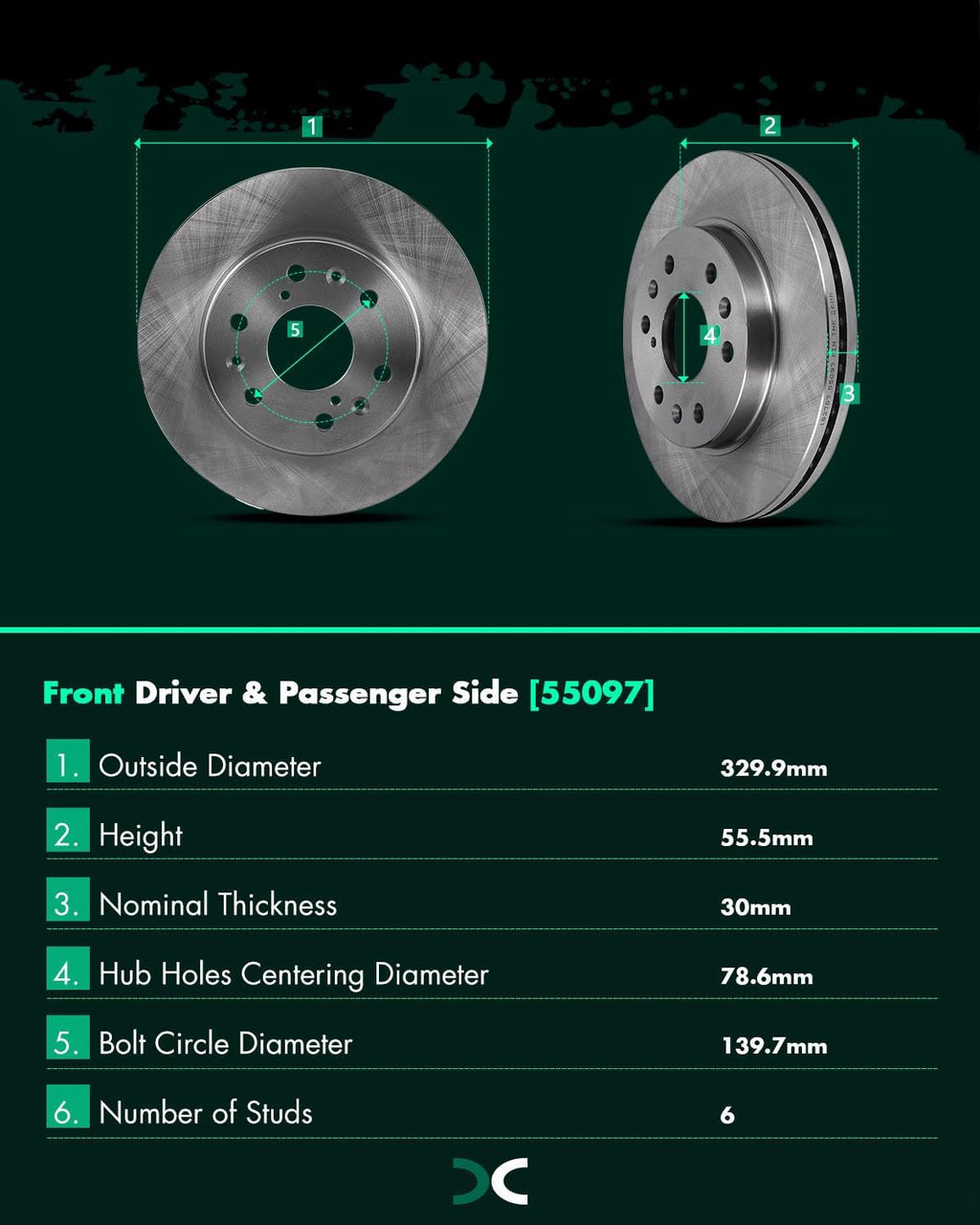 SCITOO Front 12.99' Brake Pads and Rotors Kits Fit For Cadillac 2007 2008 2009 2010 2011 2012 2013 2014 2015 2016 2017 2018 2019,For Chevrolet 2005-2019,For GMC 2005-2019