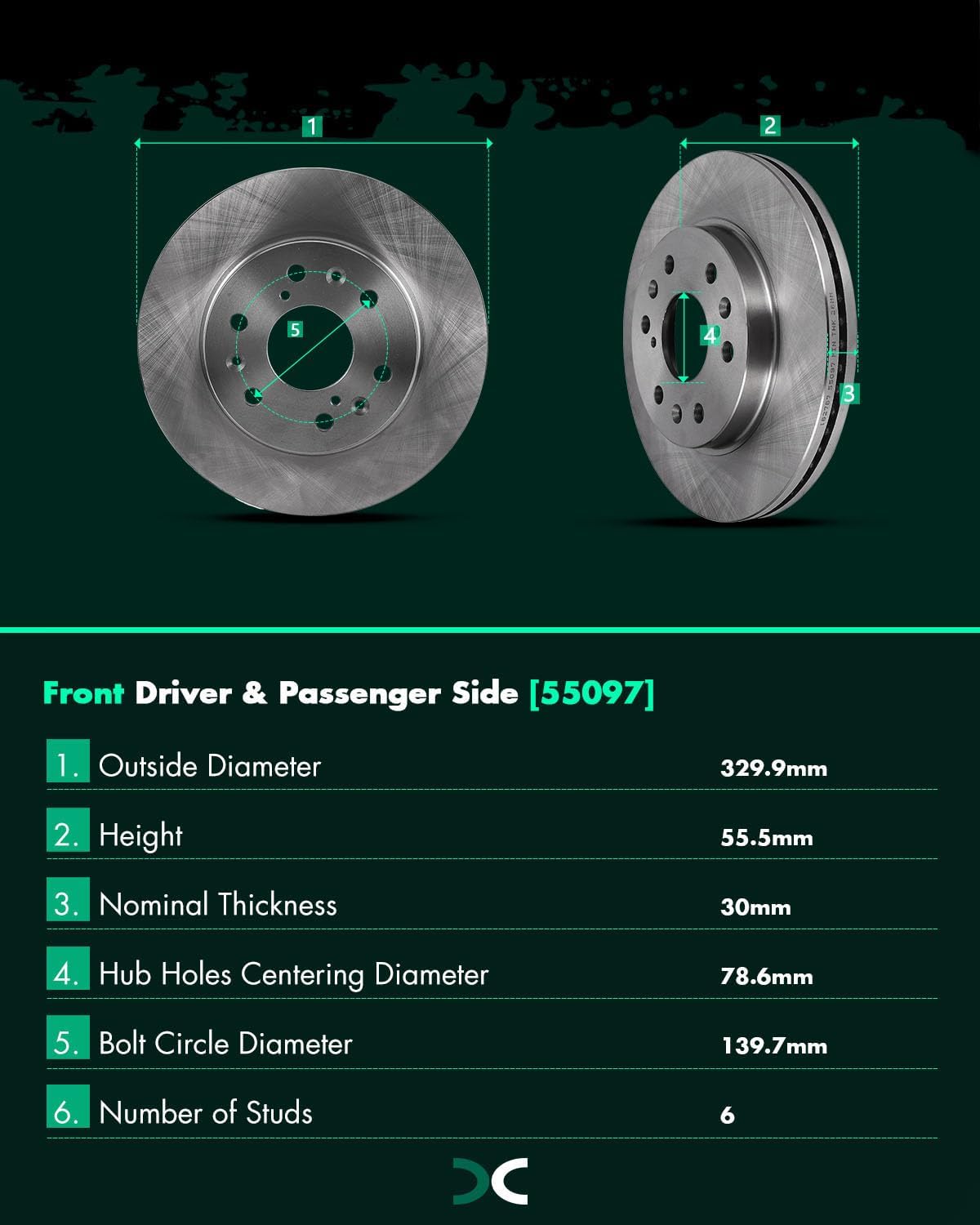 SCITOO Front 12.99' Brake Pads and Rotors Kits Fit For Cadillac 2007 2008 2009 2010 2011 2012 2013 2014 2015 2016 2017 2018 2019,For Chevrolet 2005-2019,For GMC 2005-2019