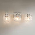 Possini Euro Design Possini Euro Mio 23' W Brushed Nickel Water Glass 3-Light Bath Light