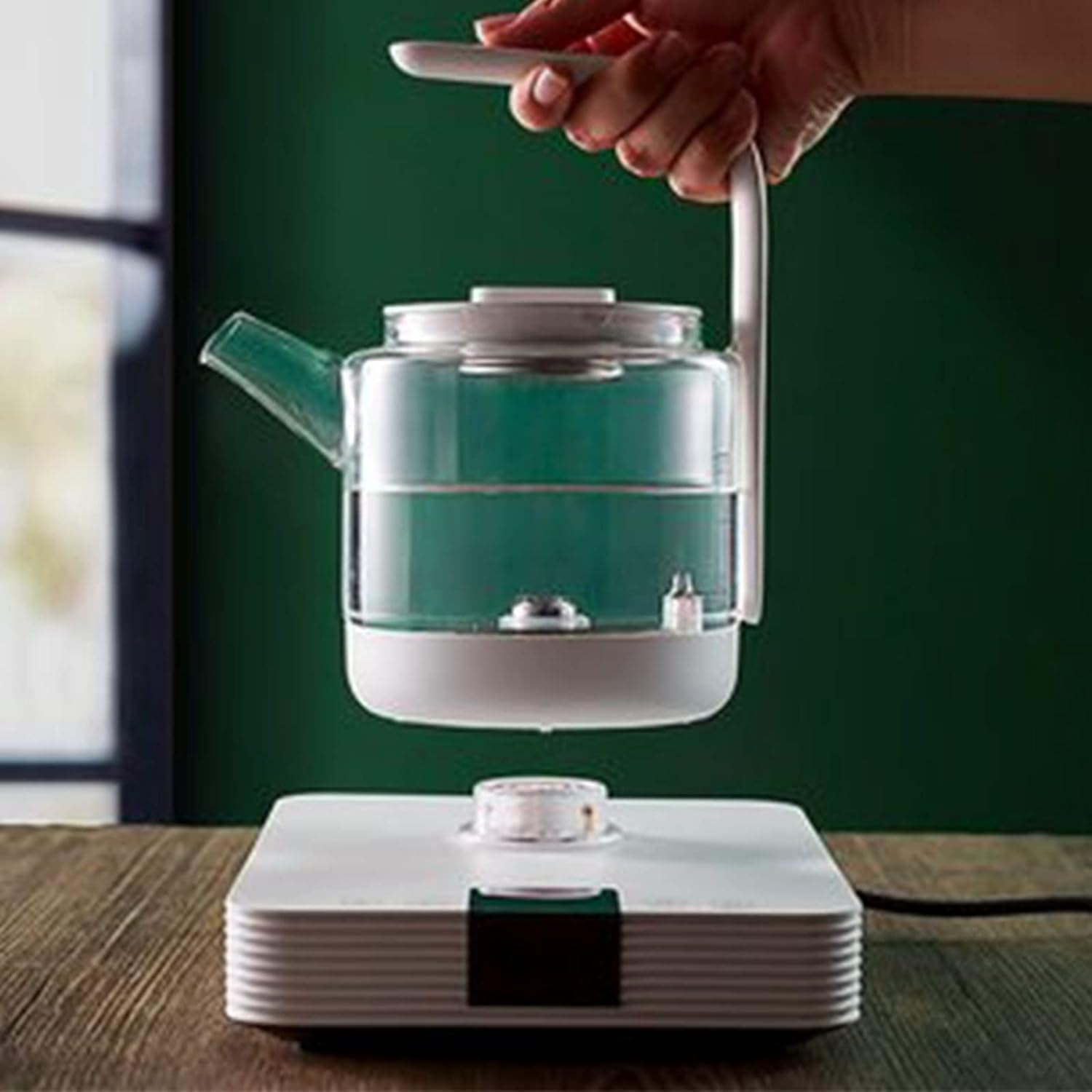 Electric Kettle Glass Automatic Water-Filling Hot Water Dispensers at The Bottom Six-Stage Temperature Control 1l 1200w Kettle Teapot Automatic Power-Off Household (D) lofty ambition Octopus feet