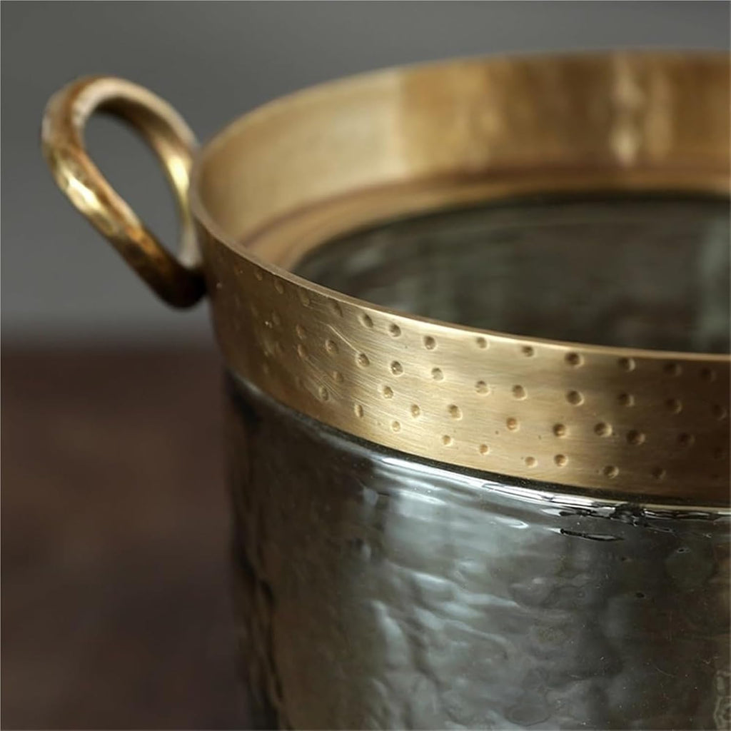 Ice Buckets for Parties, Decoration Retro Style Handmade Metal Insulated Ice Bucket Great