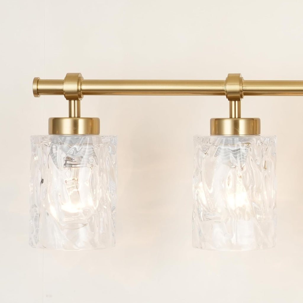 ALICE HOUSE Modern 6-Light Bathroom Vanity Light, 41' Brushed Brass Finish Wall Lighting Fixture Over Mirror for Bathroom, Powder Room, Makeup AL5095-W6