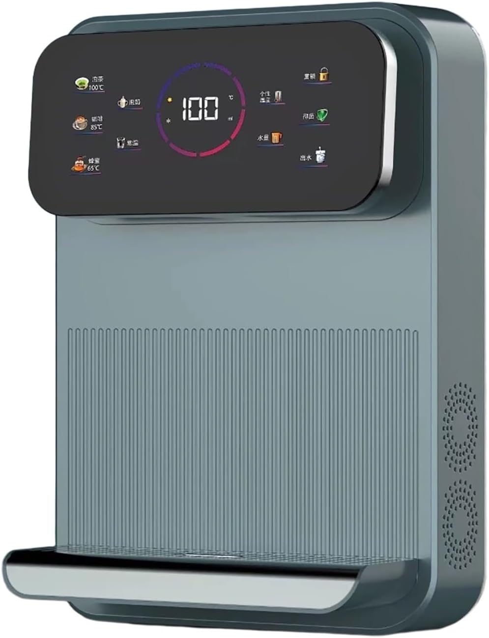 2200W Hot and Cold Water Dispenser, Wall-Mounted Instant Water Dispenser with Child Lock, Hot Waters 20L/h, for Home, Commercial(Green)