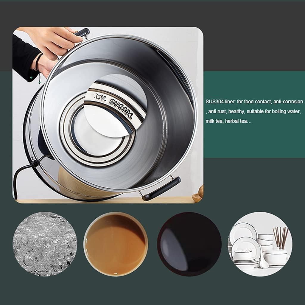 Stainless Steel Large-Capacity Insulation Barrel, Stainless Steel Hot Water Dispenser, Very Suitable for Home Brewing Electric Hot Water Barrel,40L