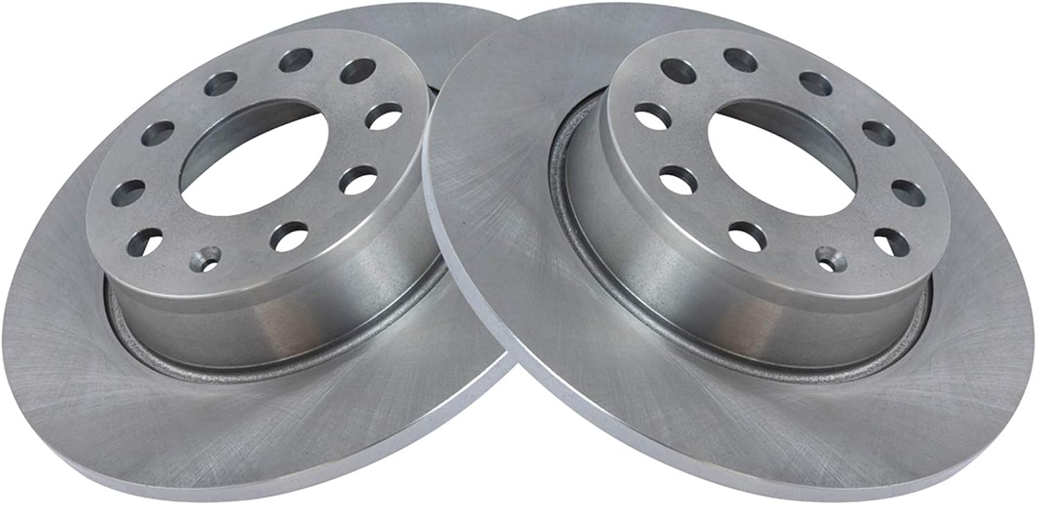 TRQ Front and Rear Ceramic Brake Pad and Rotor Set Compatible with 10-13 Audi A3 Quattro with 272mm Diameter Rear Rotors with 288mm Diameter Front Rotors, 12 Volkswagen Golf