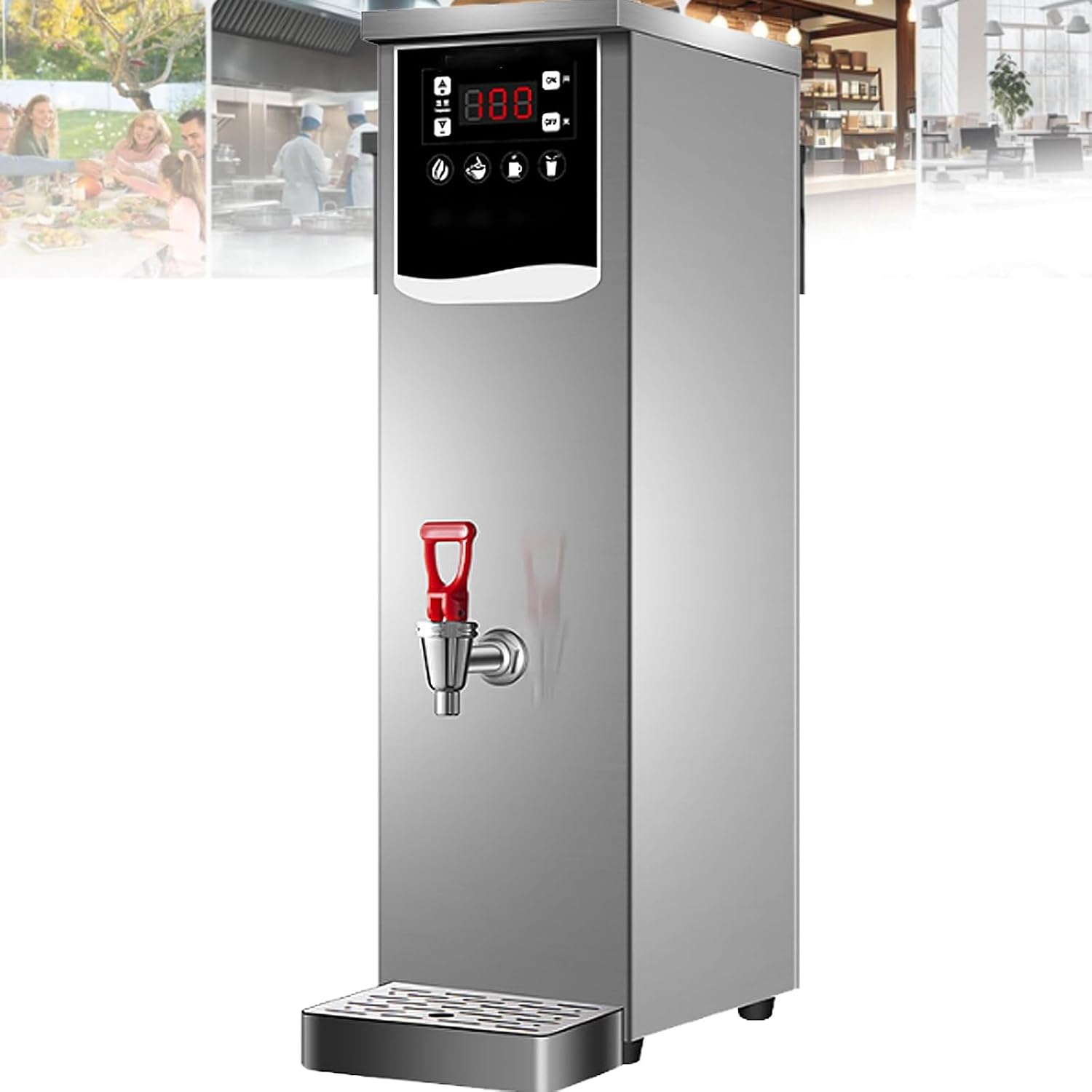 Commercial Water Boiler Electric, Commercial Hot Water Dispenser 10l, Commercial Water Boiler Eletric Commercial Hot Water Dispenser Automatic Silver