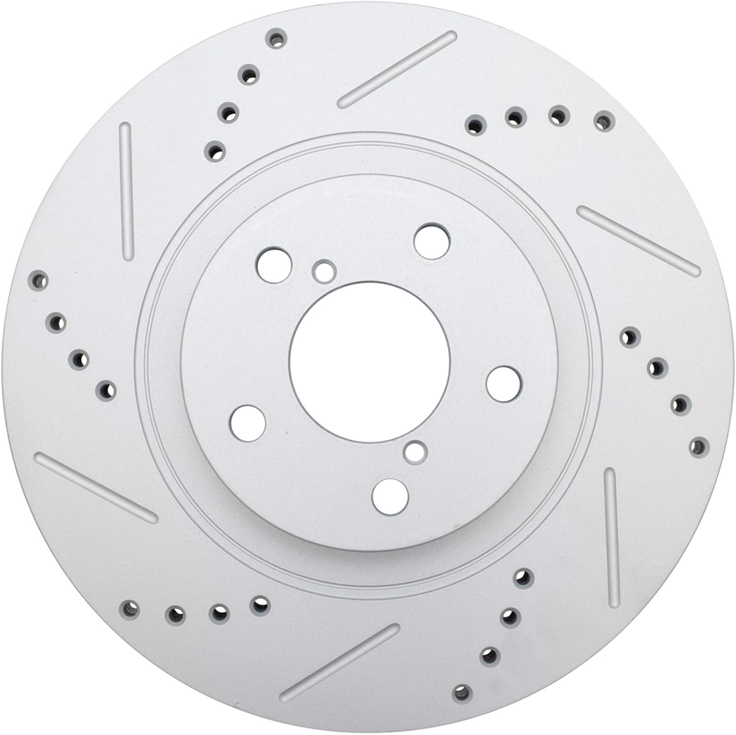 TRQ Front Brake Pad & Rotor Kit Premium G-Coated Ceramic Performance Slotted X Drilled Compatible with 13-16 Scion 11-19 Subaru 17-19 Toyota