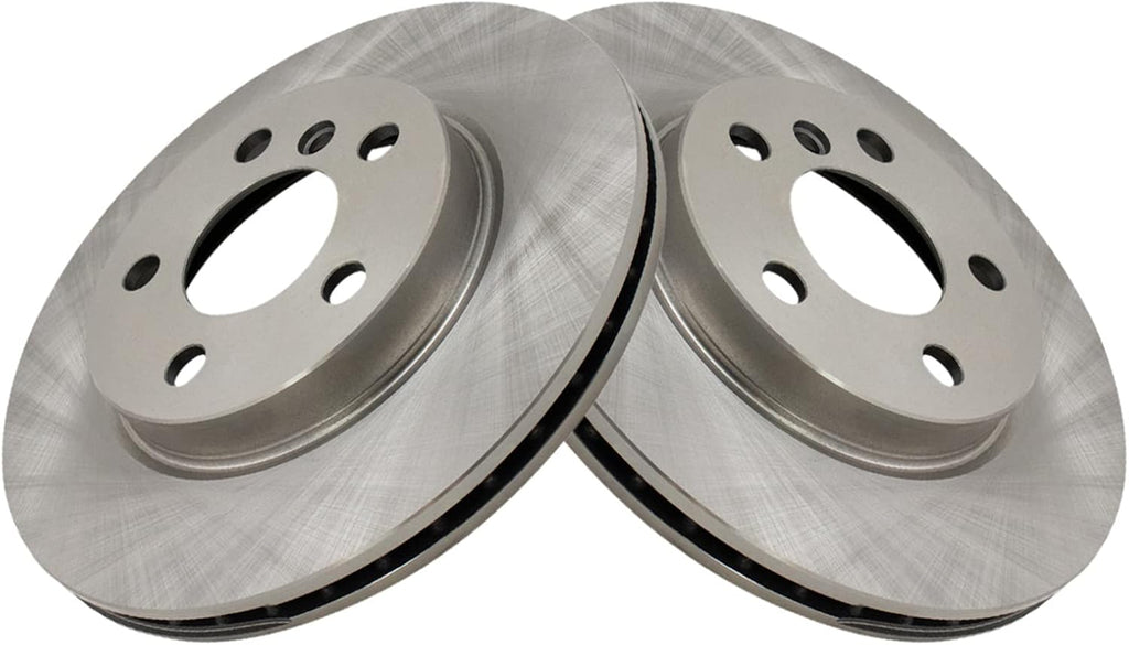 TRQ Front Brake Pad and Rotor Set Ceramic Vented Rotors Compatible with 2014-2016 Mini Cooper