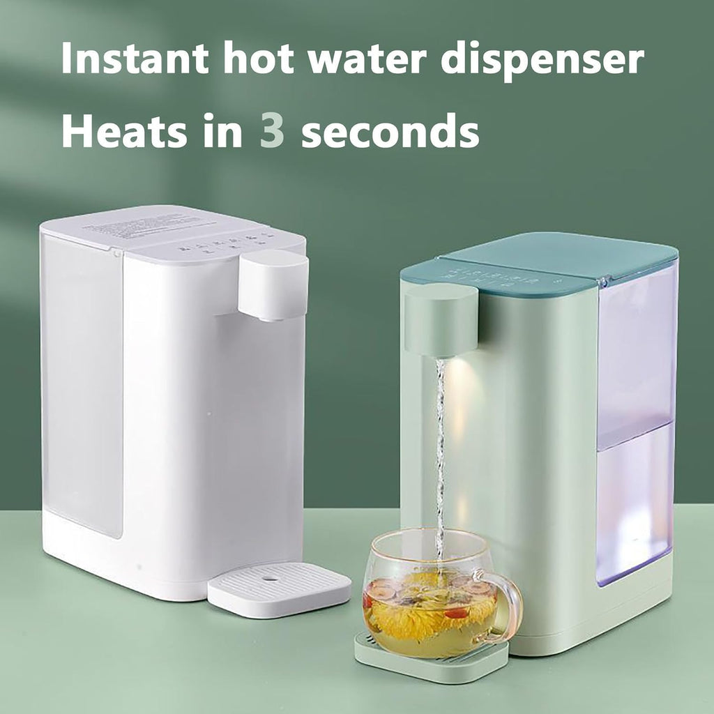 Instant Hot Water Dispenser,Countertop Water Boiler, with Removable 3L Tank, 5 Temperature Presets,2100W Fast Boil,with LED Night Light,Safety Lock(Color:Green)