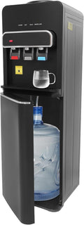 Bottom Loading Water Cooler Dispenser, Water Dispenser for 5 Gallon Bottle, 3 Temperature Settings, Floor Standing Hot and Cold Water Dispenser for Home, Office Use