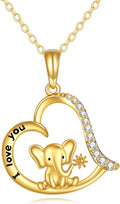 KECHO Christmas Gifts 14k Solid Gold Animals Necklace for Women Giraffe Bee Elephant Ladybug Koala Axolotl Horse Unicorn Cat Necklaces Pendant Jewelry Mothers Day Birthday for Mom Wife Friends