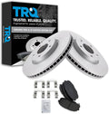 TRQ Front Brake Pad and Rotor Set Ceramic G Coated Vented Rotors Compatible with 2010-2013 Kia Forte 2010-2013 Forte Koup