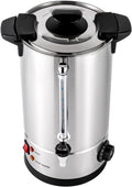 Stainless Steel Electric Coffee Urn - 10L Commercial Tea & Coffee Maker, Hot Water Dispenser for Home, Cafes, Buffets, Offices, Hotels & Events, Adjustable 30-110°C