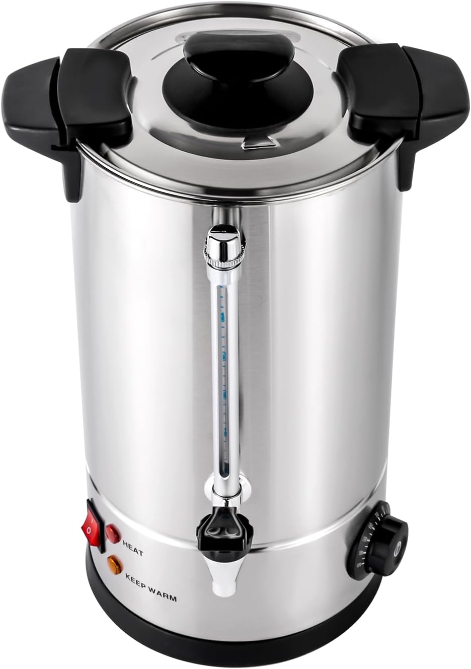 Stainless Steel Electric Coffee Urn - 10L Commercial Tea & Coffee Maker, Hot Water Dispenser for Home, Cafes, Buffets, Offices, Hotels & Events, Adjustable 30-110°C