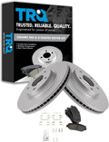 TRQ Front Brake Pad and Rotor Set Ceramic G Coated Vented Rotors Compatible with 2013-2015 Mazda CX-5