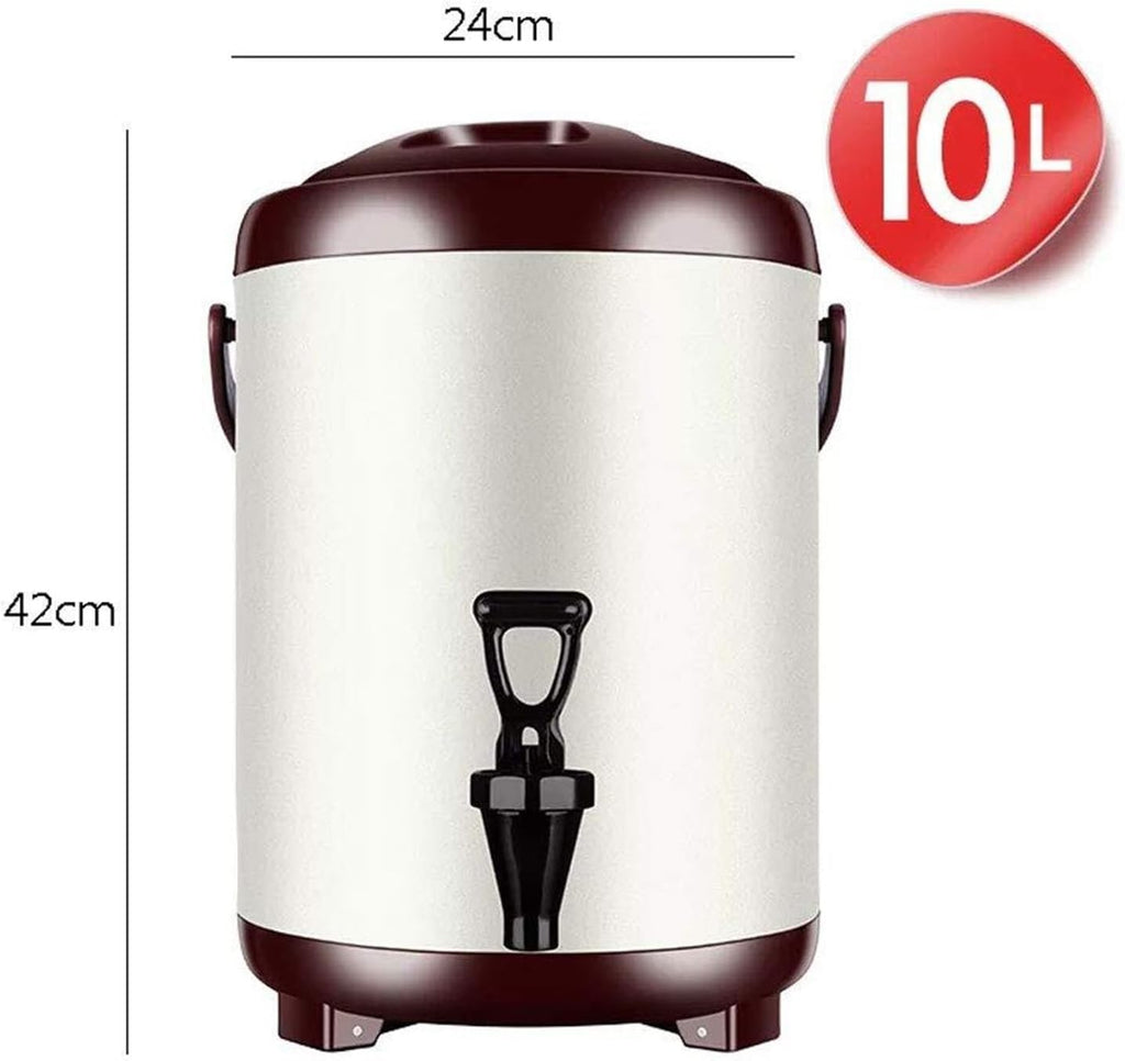 Hot Beverage Dispenser, Commercial Hot Water Dispenser For Tea/Coffee, Insulated Barrel Coffee Urn Milk Tea Bucket(10L)
