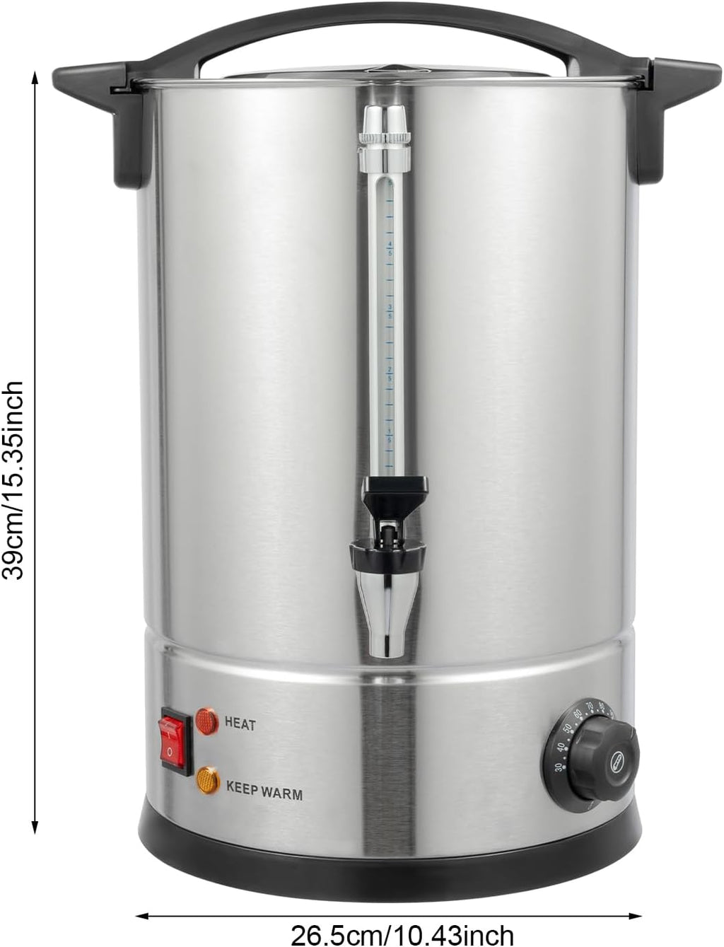 12L WantJoin Electric Heating Beverage Dispenser, 1500W Hot Drink Dispenser 304 Stainless Steel Interior Insulated Beverage Heaters Cold & Hot Water Dispenser with Spigot for Coffee Tea Milk