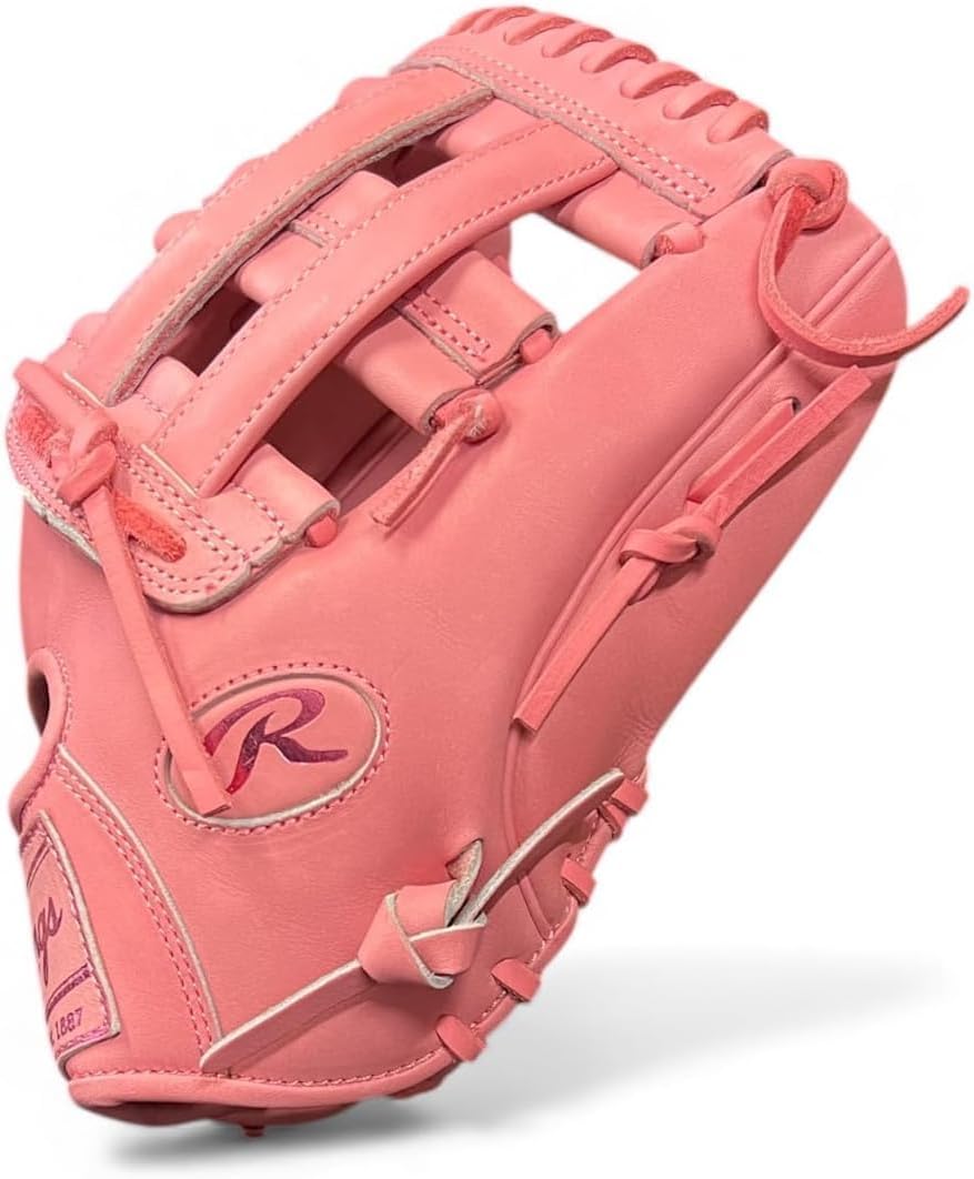 Rawlings Heart of the Hide Mother's Day Pink Baseball Glove – 11.75', 12.25', 1B Mitt, Catcher's Mitt – RHT & LHT – Premium HOH Pro Leather Limited Edition