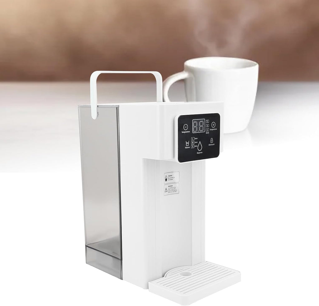 3 Second Rapid Heating, 7 Temperatures 3L Capacity Quick Hot Water Dispenser for Countertop Desktop with Self (US Plug 110V)(White)