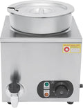 Commercial Soup Warmer Stainless Steel Cheese Warmer with 1.85Gal Soup Pot & Adjustable Temperature 86-185℉Commercial Hot Fudge Dispenser Food Warmer for Buffets, Restaurants, Stores