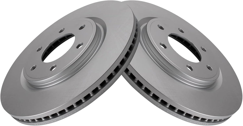 TRQ Front Ceramic Brake Pad and Rotor Set Coated Rotors Compatible with 11-13 Infiniti QX56 14-21 Infiniti QX80 12-15 Nissan Armada 17-21 Nissan Armada 11-15 Titan 17-21 Titan
