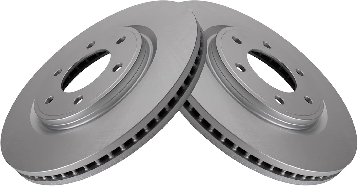 TRQ Front Ceramic Brake Pad and Rotor Set Coated Rotors Compatible with 11-13 Infiniti QX56 14-21 Infiniti QX80 12-15 Nissan Armada 17-21 Nissan Armada 11-15 Titan 17-21 Titan