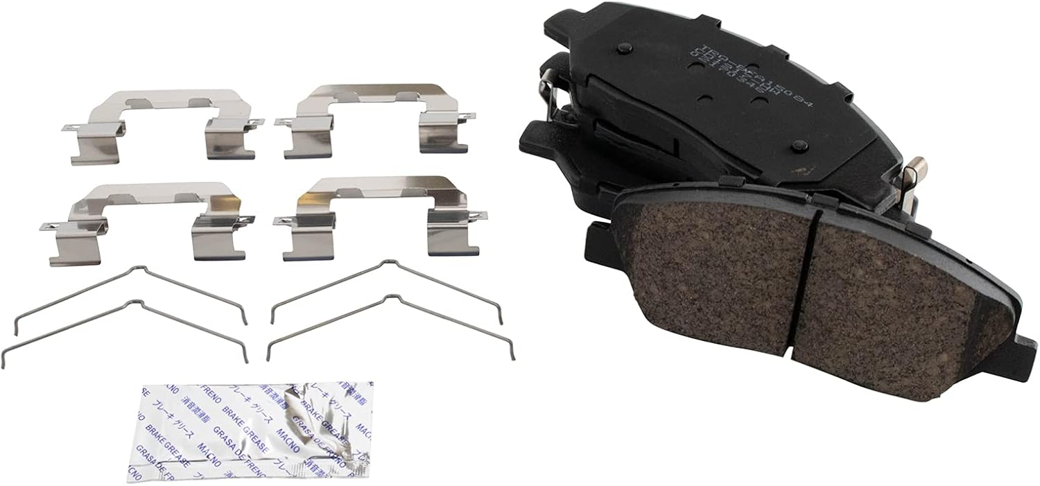 TRQ Front Brake Pad and Rotor Set Ceramic Vented Rotors Compatible with 2017-2018 Hyundai Santa Fe 2019 Santa Fe XL