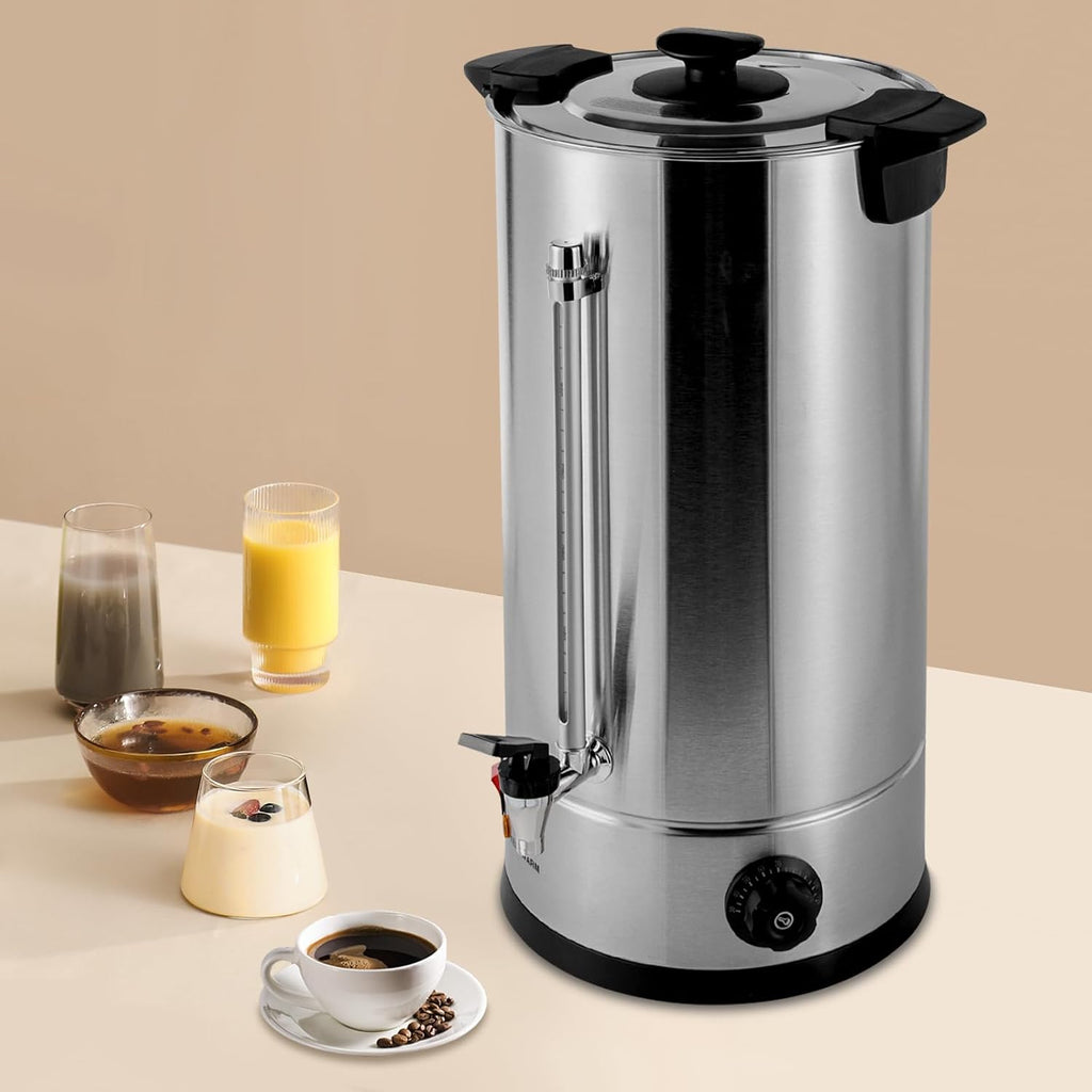 25L Hot Water Dispenser, Electric Hot Water Boiler Stainless Steel Tea Urn Coffee Boiler Water Boiler, Electric Kettle Temperature Control With Practical Faucet for Hot Drinks
