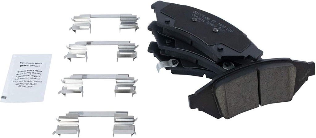 TRQ Front Brake Pad and Rotor Set Ceramic Coated Vented Rotors Compatible with 2004 Pontiac Grand Prix