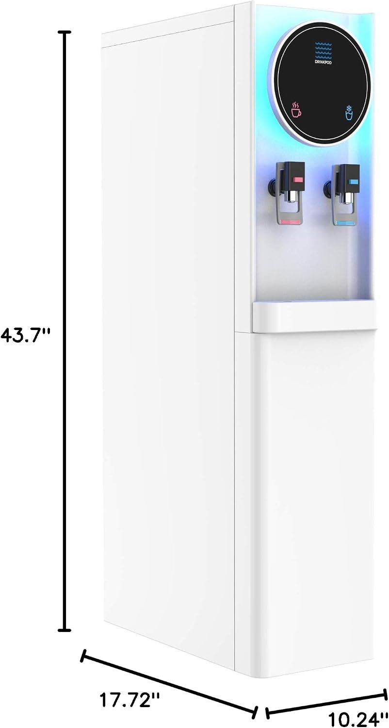 Bottleless Water Cooler Hot and Cold Water Dispenser for Offices & Homes (White)