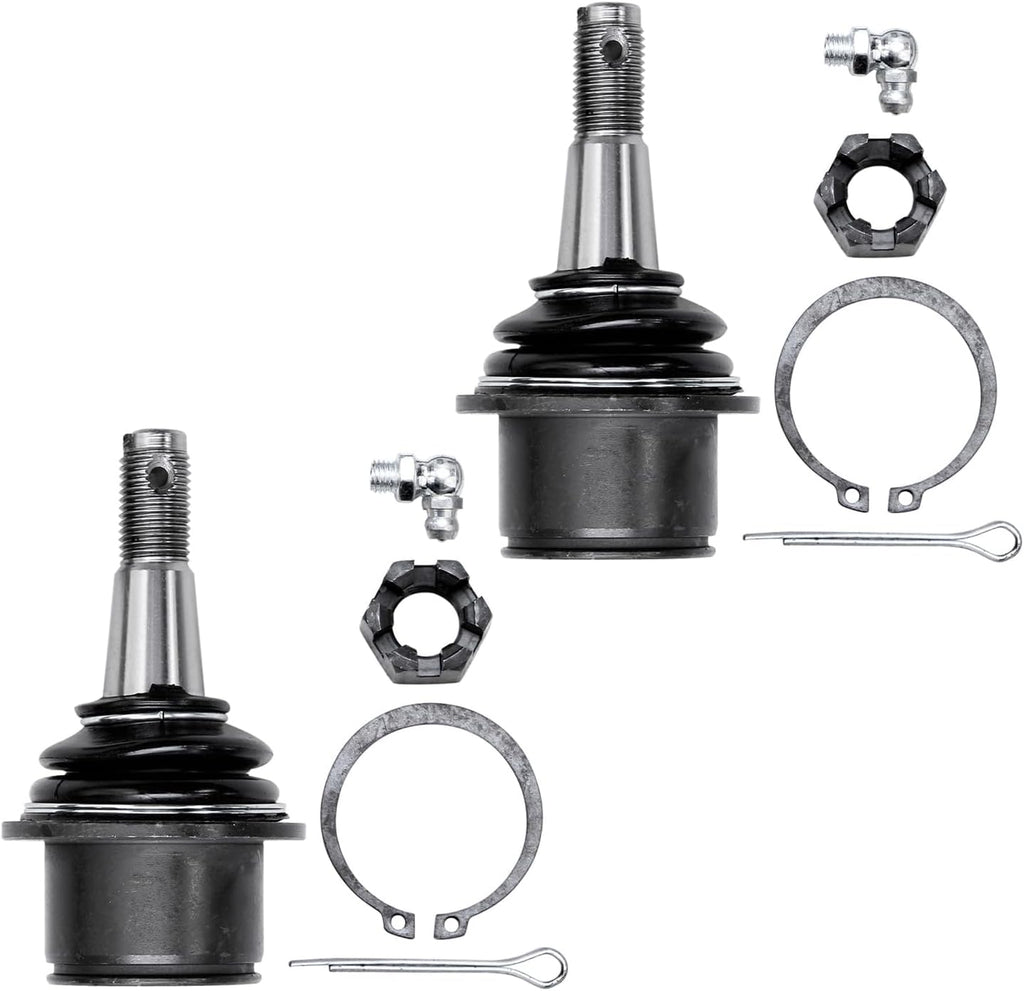 Detroit Axle - RWD Front Wheel Bearing Hubs Brake Kit for 300 Charger Challenger Magnum Drilled Brake Rotors Ceramic Brakes Pads Wheel Bearing Hubs Lower Ball Joints Replacement [12.60 inch Rotors]