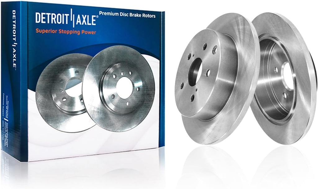 Detroit Axle - 8pc Brake Kit for Toyota 2016-2020 Mirai 11.65' inch Front and 11.42' inch Rear Disc Brake Rotors Ceramic Brakes Pads with Hardware 2017 2018 2019 Replacement