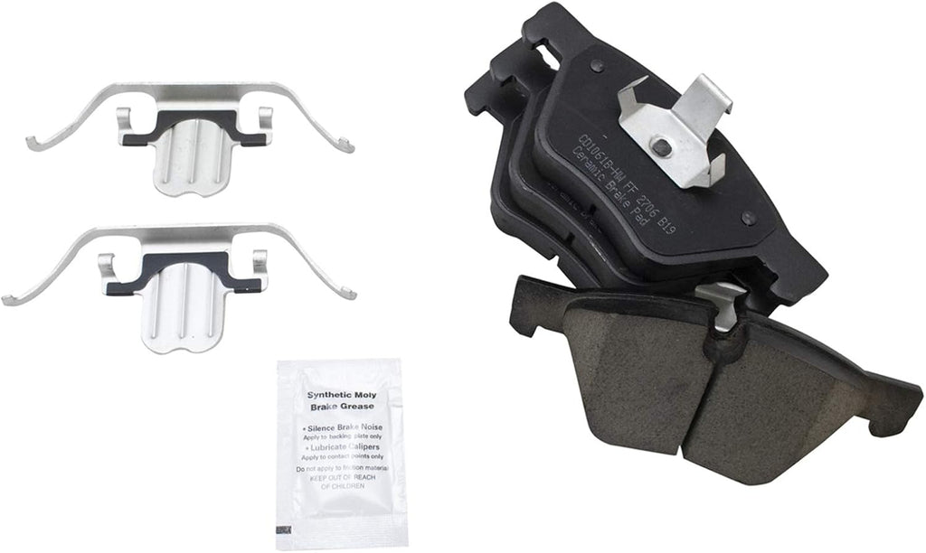 TRQ Front Brake Pad and Rotor Set Ceramic G Coated Vented Rotors Compatible with 2008-2013 BMW 128i 2006 325i 325xi 2007 328i 328xi