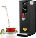 8L Commercial Hot Water Dispenser,Step-Heating Electric Water Boiler with 86-212℉ Adjustable Temperature,LCD Display,Fast Heating for Tea Coffee Restaurant Hotel Office Black
