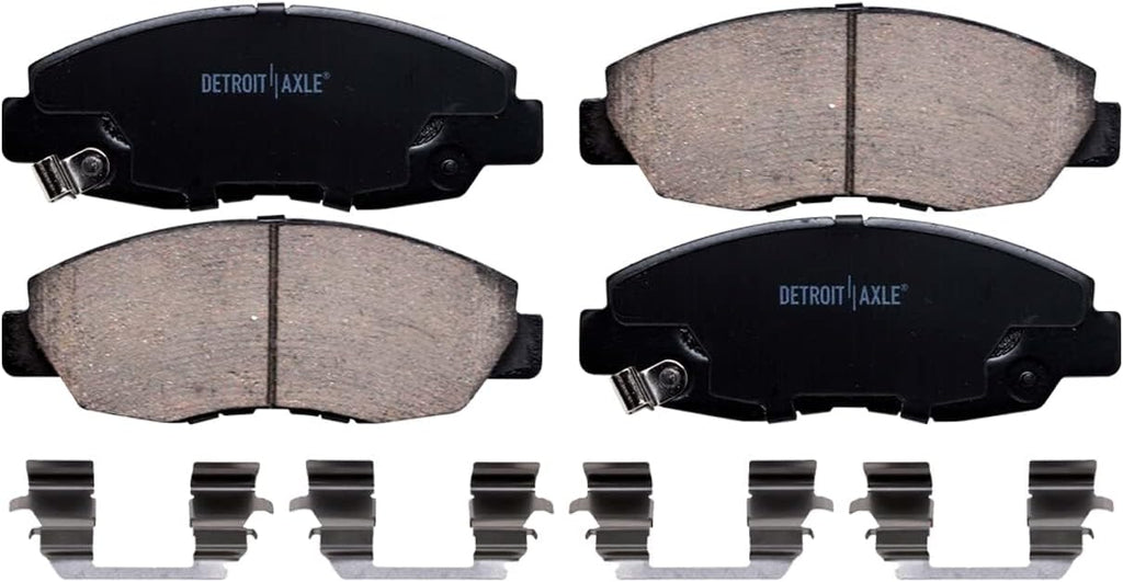 Detroit Axle - Brake Kit for 10-14 Honda Insight Front Disc Brake Rotors Ceramic Brakes Pads Rear Brake Drums Brakes Shoes 2010 2011 2012 2013 2014 Replacement : 10.31' inch Front Rotors