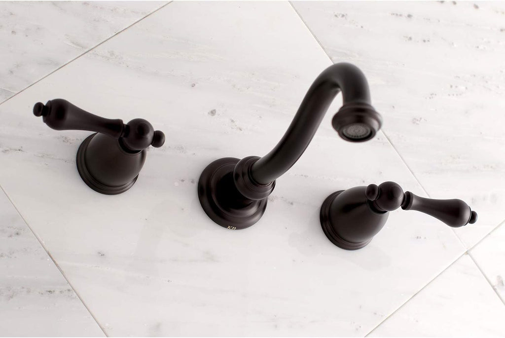 Kingston Brass KS3125AL Vintage 2-Handle Wall Mount Bathroom Faucet, Oil Rubbed Bronze