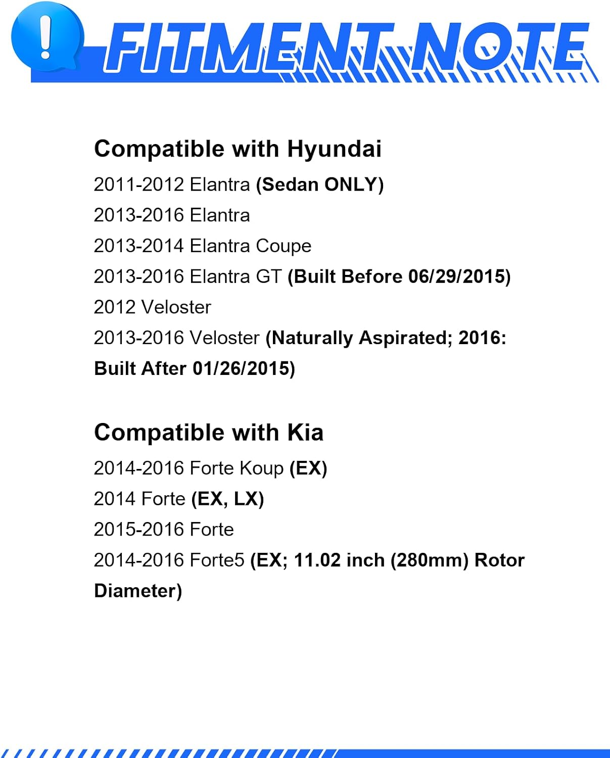 Anpulsero Front Automotive Replacement Brake Kit, Brake Rotors Ceramic Brake Pads Compatible with 2011-2016 Hyundai Elantra, 2012-2017/2019-2021 Hyundai Veloster|Geomet Coated|280mm(11in)