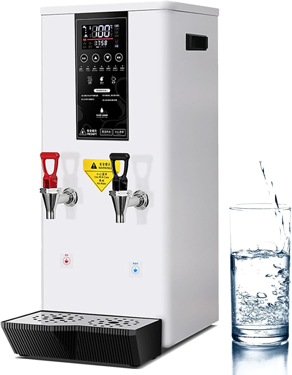 3000W Hot Water Dispenser, 45L Commercial Hot Water Dispenser Step-Heating Boiling Water Machine, Stainless Steel, for Hotels, Cafes and Dessert Shops