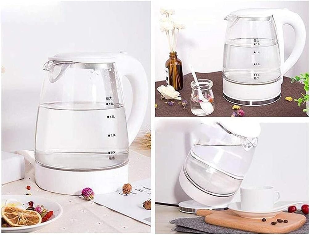 Electric Kettles Boiling Water,1.8L Glass Fast Boil Electric Kettle With LED Indicator Light, Boil-Dry Protection, Auto Shut-off, Hot Water Dispensers