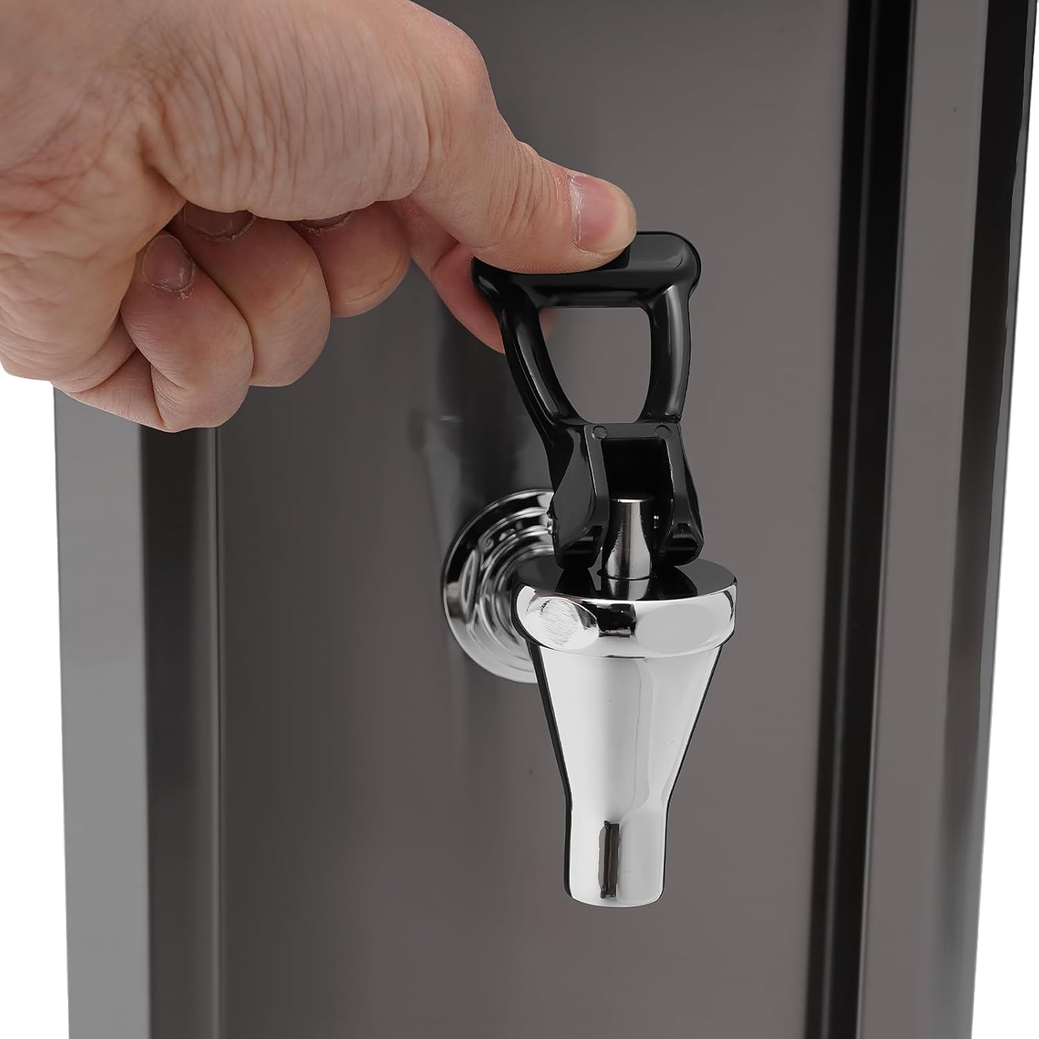 10L Commercial Hot Water Dispenser, 1800W Countertop Electric Water Boiler Stainless Steel Hot Water Dispenser Step-heating With Inlet Pipe (Silver, Temperature Control 104-210.2°F)