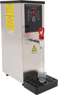 Step-Heating Commercial Hot Water Dispenser, 2500W Electric Water Boiler Machine with 10L/2.64Gal Capacity for Hotel, Restaurant, Office, Cooking Tea|Coffee|Milk Tea, Stainless Steel, Silver