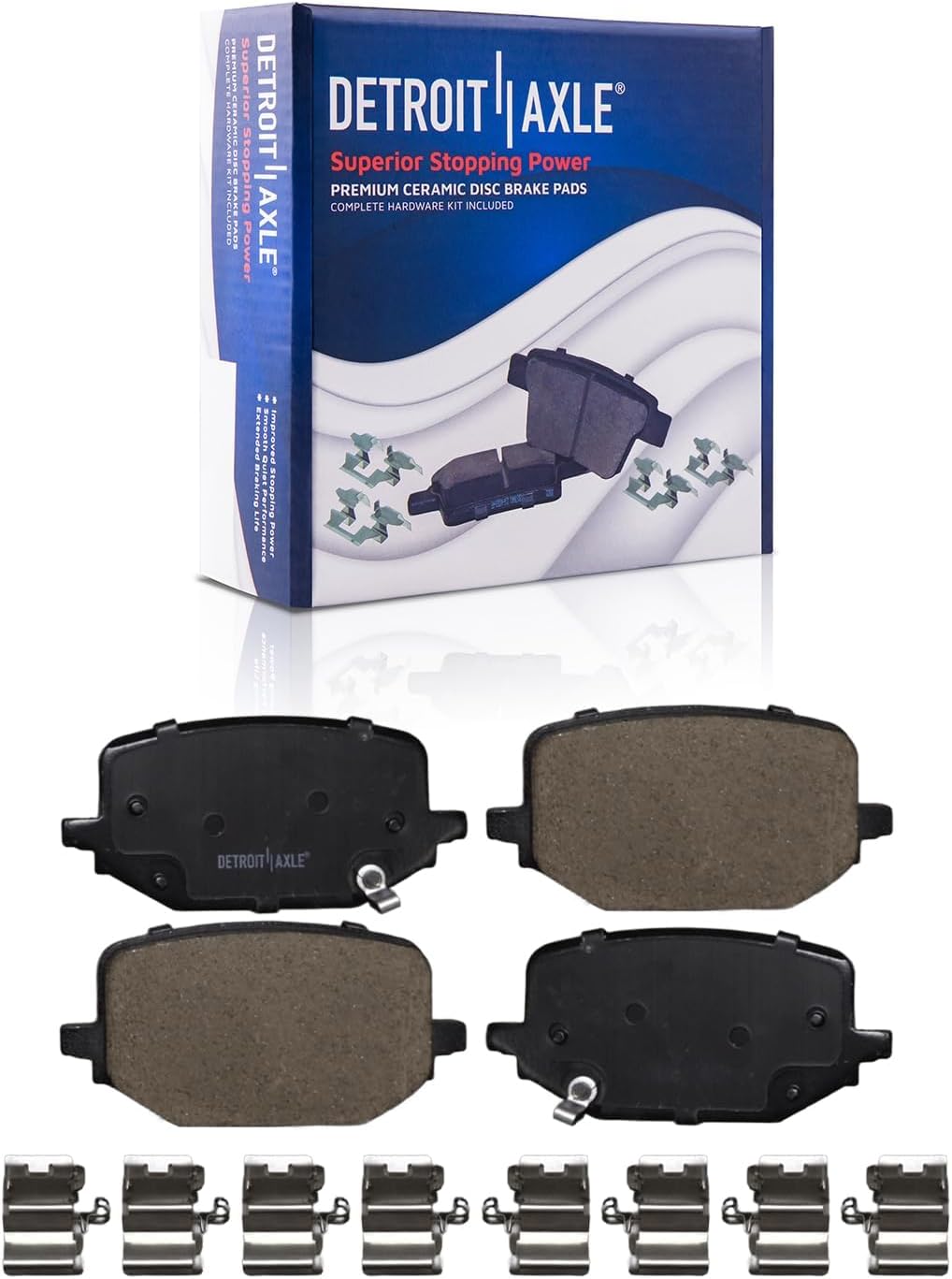 Detroit Axle - Brake Kit for 2020-2025 Ford Explorer, Police Interceptor Utility, 2020-2023 Lincoln Aviator, Disc Brake Rotors Ceramic Brakes Pads : 14.29' inch Front, 13.78' inch Rear Vented Rotor