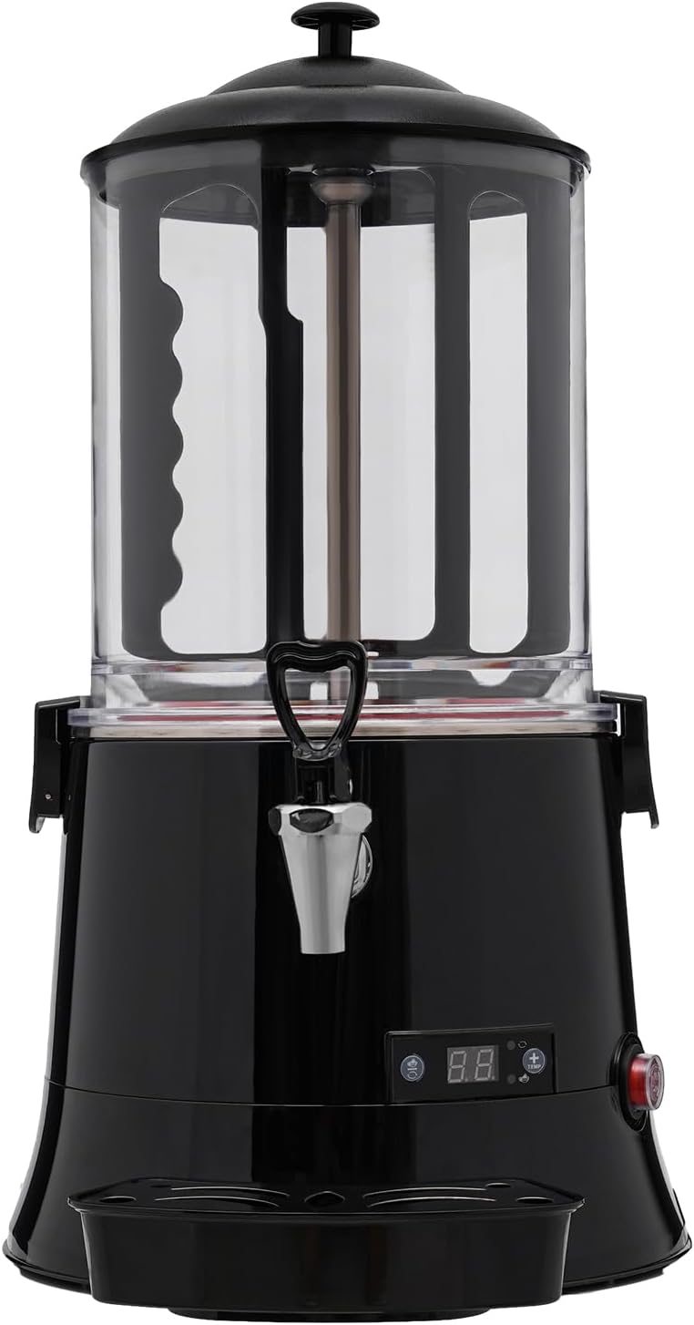 Hot Chocolate Machine, 10L/2.6Gal Commercial Hot Chocolate Machine Maker and Dispenser with Water Catching Tray,Temperature Control,400W Hot Beverage Warmer Dispenser for Heating Coffee, Milktea