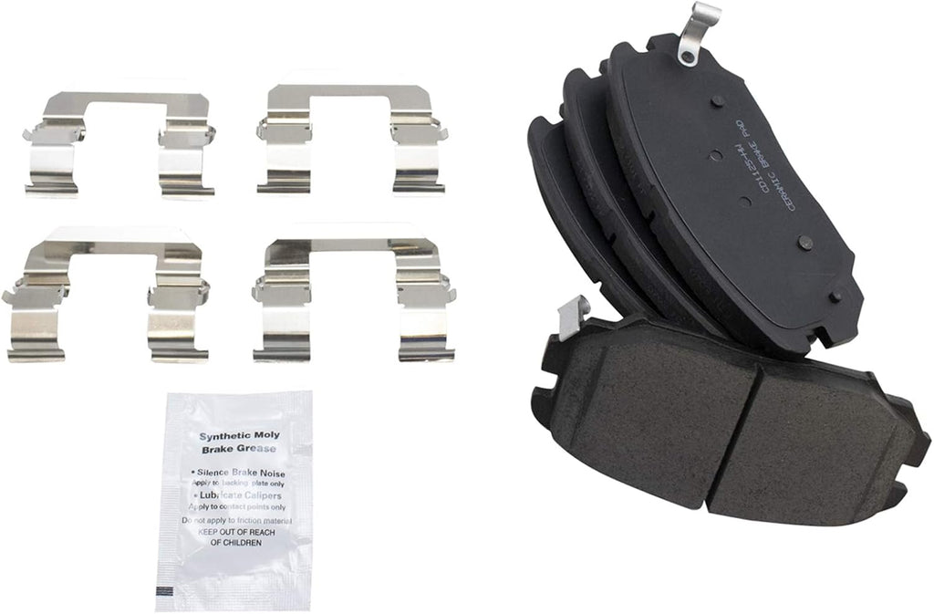TRQ Front Ceramic Brake Pad and Rotor Set Coated Compatible with 2006 Hyundai Sonata V6 3.3L 2007 Hyundai Sonata SE Limited 2008-2010 V6 3.3L