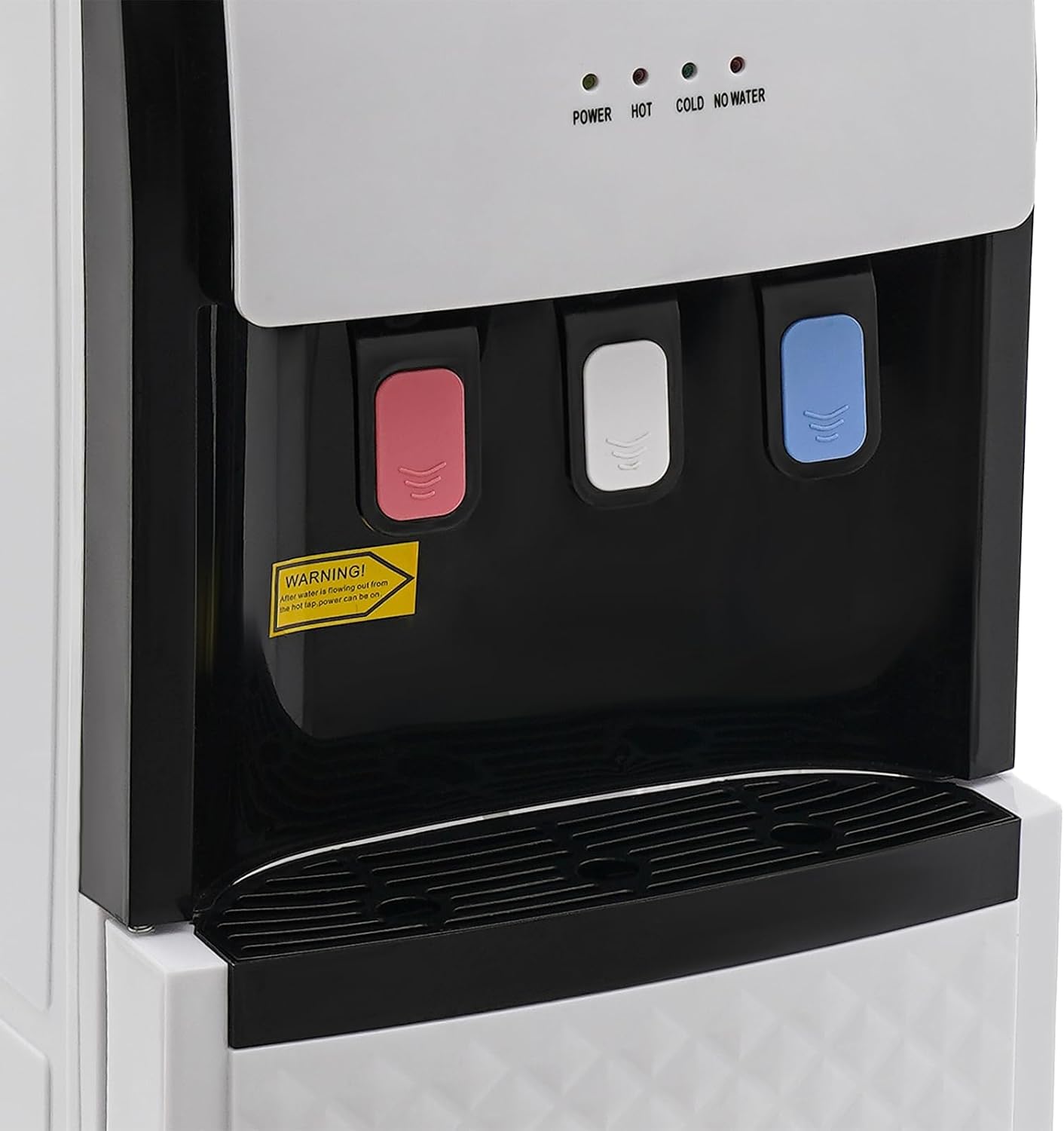 110V Bottom Loading Water Cooler Dispenser, Floor Standing Hot and Cold Water Dispenser with 3-Temperature Settings, Suitable for Home and Office (White)
